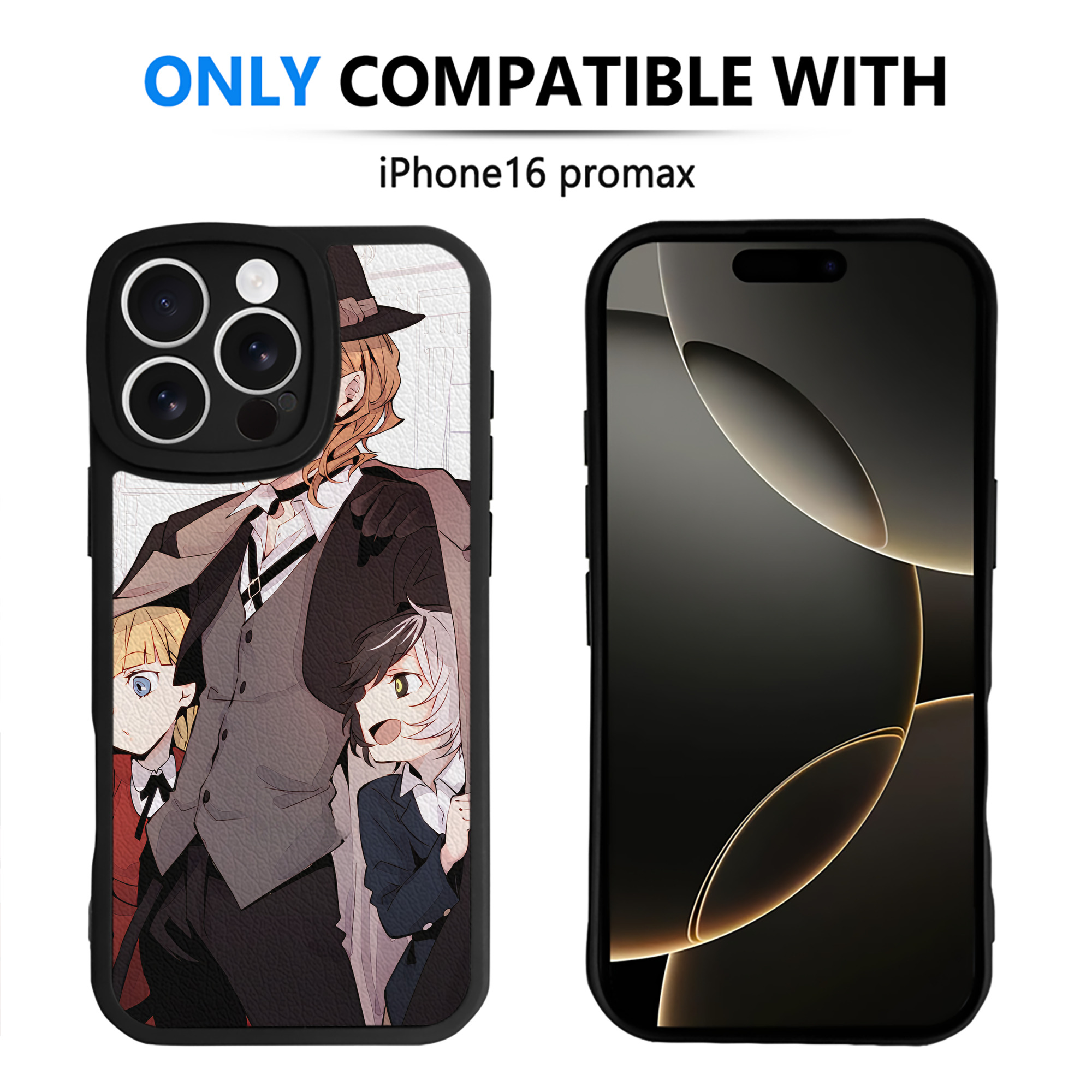 （画像用） 文豪ストレイドッグス Bungo Stray Dogs 【iPhone 16シリーズ対応】シリコンスマホケース（レザー調） 材質：シリコン